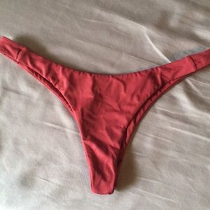RVCA red thong bikini bottom